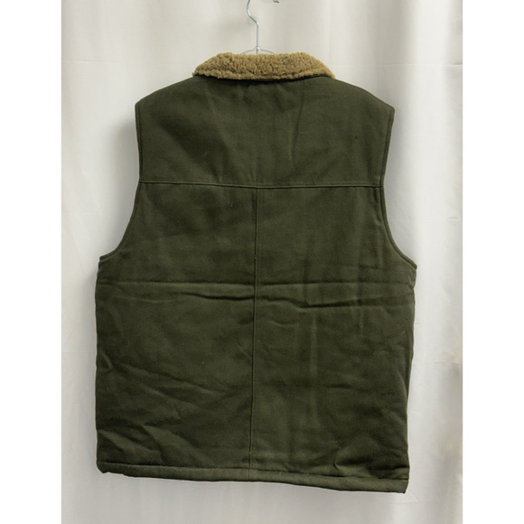 WP WEATHERPROOF Men's Workwear Vest Size Medium Olive Green Quilted Sherpa - Picture 2 of 9